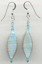 Lt_Aqua_Striped Aventurina Navette Earrings